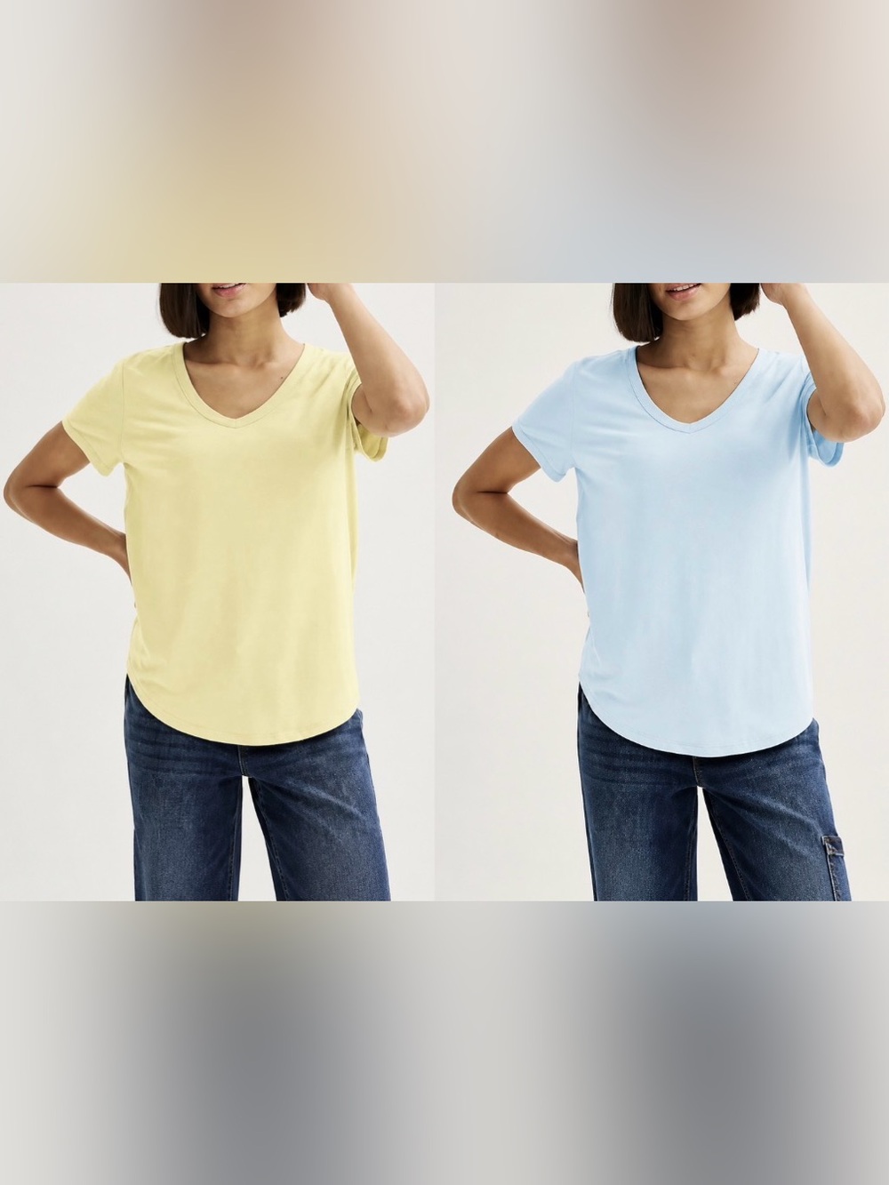 Short Sleeve V-Neck Tee - 2 Pack